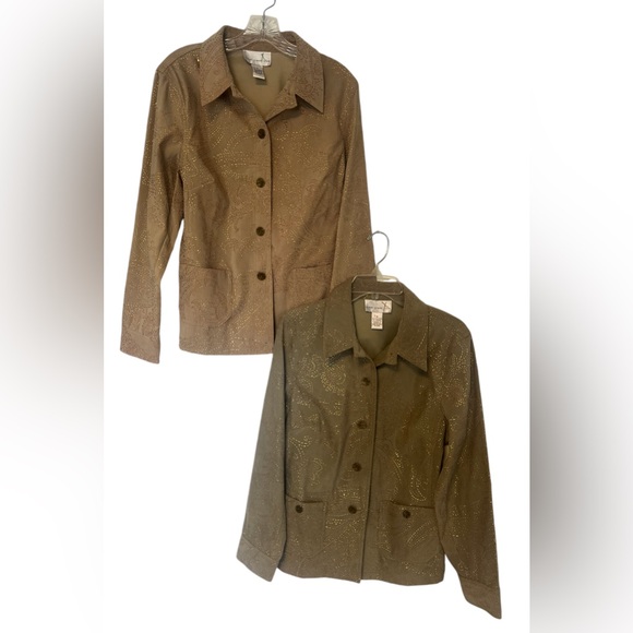 Susan Graver Jackets & Coats Susan Graver Lot Of 2 Vintage Gold